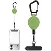 Generic Portachiavi retrattile anti-smarrimento, 60 cm moschettone porta badge | Cavo da 60 cm, clip a moschettone, anti-smarrimento, carico 120 g, per chiavi, ID telefono, diversi colori a scelta