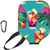 YQxwJL Copertura per pagaia in neoprene con stampa cocktail tropicali, custodia protettiva con cerniera con tasca in rete e moschettone