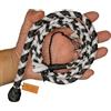 Bantoro Crafts Mini frustino tascabile da 0,9 m, realizzato a mano in paracord con anima in pelle, frusta in nylon compatto e resistente per crepe e flessibilità