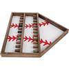 DJSKLDF Espositore per medaglie Vetrina for Anelli da Baseball Porta medaglie Parete in Legno Bianco Sport