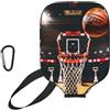 YQxwJL Copertura della pagaia del pickleball del neoprene della stampa di pallacanestro, manica protettiva della chiusura lampo con la tasca della
