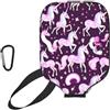YQxwJL Copertura per pagaia da pickleball in neoprene con stampa di unicorni rosa, custodia protettiva con cerniera con tasca in rete e moschettone