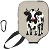 YQxwJL Copertura nera della pagaia del pickleball del neoprene della stampa del punto della mucca, manicotto protettivo della chiusura lampo con la tasca della rete e il