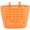 Vaguelly Cestino Anteriore per Biciclette, Arancione, Plastica | Design Intrecciato Rimovibile Cinghie, per Manubrio Davanti, Leggero e Decorativo, Uscite in Famiglia