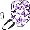 YQxwJL Copertura per pagaia da pickleball in neoprene con stampa di farfalle, custodia protettiva con cerniera e tasca in rete e moschettone