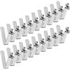 M METERXITY 20-Pack Graffette A Molla 5mmx30mm Singolo Perno A V Graffette | Di Blocco, In Acciaio, Spring, Per Campeggio/Pagaia Kayak/Paleria Tenda, Per Pagaia Kayak, Per Paleria Tenda