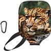 YQxwJL Copertura della pagaia del pickleball del neoprene della stampa del modello del leopardo, manicotto protettivo della chiusura lampo con la tasca della rete e