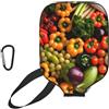 YQxwJL Copertura per pagaia in neoprene con stampa di verdure fresche e frutta, custodia protettiva con cerniera con tasca in rete e moschettone