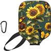 YQxwJL Copertura per pagaia da pickleball in neoprene con stampa floreale con girasole, custodia protettiva con cerniera con tasca in rete e moschettone