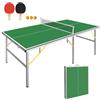SculPong Tavolo da ping pong pieghevole di medie dimensioni con rete, pagaie e palline, in MDF multiuso, da 1,8 m x 91,8 cm, per bambini, adolescenti e adulti, compatto e portatile