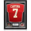 Exclusive Memorabilia Maglia del Manchester United 96 autografata da Cantona. Cornice superiore