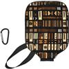 YQxwJL Copertura africana per pagaia in neoprene con stampa tribale di fango, custodia protettiva con cerniera e tasca in rete e moschettone