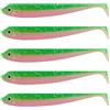 ECMQS 5 pezzi T Tail Soft Baits 9,5 centimetri Sinking Design | Motivo a doppio colore, costruzione in PVC, azione di nuoto realistica per glaucomi in varie profondità d'acqua