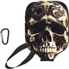 YQxwJL Skull Rock Roll Skeleton Bone Print Neoprene Pickleball Paddle Cover,Zipper Custodia protettiva con tasca in rete e moschettone