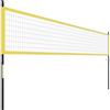 COSTWAY Rete da Pallavolo per Esterni Portatile, Rete con Pali Regolabili in Altezza, Anti-Afflosciamento, Pallavolo, Pompa, Martello, Linea di Confine e Borsa, per Giardino e Spiaggia