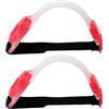 Garneck 2 Pezzi Luce LED, Bracciale Fluorescente Rosso in Silicone | Design Batteria Sostituibile, per Ciclisti e Pedoni, Uso in Ambienti Scuri, Accessorio Leggero