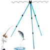 Generic Supporto per canna da pesca in alluminio treppiede telescopico per canna da | Supporto per canna da terra in alluminio con gambe telescopiche da 56 a 120 cm, treppiede per pesca in mare, spiaggia e riva