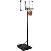 Hothingwell Supporto da basket-Ball Trasparente 235-305 cm Policarbonato | policarbonato, regolabile 235-305 cm, ruote, base triangolare, rete nylon