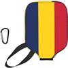 YQxwJL Copertura per pagaia in neoprene con stampa bandiera del Ciad, custodia protettiva con cerniera con tasca in rete e moschettone