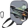 YQxwJL Copertura per pagaia in neoprene con stampa Jet Fighter, custodia protettiva con cerniera e tasca in rete e moschettone