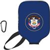 YQxwJL Copertura per pagaia in neoprene con stampa bandiera dello Utah, custodia protettiva con cerniera con tasca in rete e moschettone