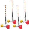 Vaguelly 4 Pezzi Allarme per Abboccata da Pesca con Luce LED Integrata | Indicatore Visivo Sensibile, Metallo e Plastica, per Canne da Spinning, Pesca Notturna e Riva
