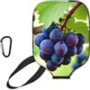 YQxwJL Copertura della pagaia del pickleball del neoprene della stampa dell'uva, manicotto protettivo della chiusura lampo con la tasca della maglia e il