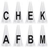 Generico Dressage Cones with Letters, White Markers Equestrian Training Equipment | 23x14 Cm, Dressage Letters And Cones Set