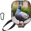 YQxwJL Copertura grigia della pagaia del pickleball del neoprene della stampa del piccione della chiusura lampo della manica protettiva con la tasca della rete e il moschettone