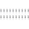 CashMuch 20 viti per esche da pesca per pesca alla carpa, con perno girevole per rig per capelli, perline in plastica e acciaio per rig D Chod Blow Back
