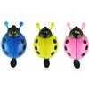 VILLCASE 3 Pezzi Campanello per Bicicletta a Forma di Coccinella, Decorativo | Plastica e Rame, Meccanismo Interno Rotante, per Bici da Strada Colore Casuale