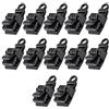 Aundhegrtt Clip Mantiene saldamente in Posizione teloni, Tende e tettoie | 12 clip in plastica colore nero, confezione inclusa, robuste per teloni, tende e tettoie all'aperto.