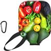 YQxwJL Copertura per pagaia in neoprene con stampa di frutta fresca e verdura, custodia protettiva con cerniera con tasca in rete e moschettone
