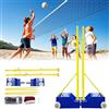 Generic Rete da badminton regolabile con pali in acciaio, supporto portatile per pallavolo con ruote per allenamento interno ed esterno in cortile