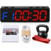 Generic Timer da Palestra Ricaricabile, 8 modalità di Allenamento, Retro Magnetico | Tempi di allenamento e intervalli, controlli del conto alla rovescia e del cronometro, palestre domestiche o garage