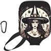 YQxwJL Magic Witch Witchcraft Bohemian Print Neoprene Pickleball Paddle Cover,Zipper Custodia protettiva con tasca in rete e moschettone