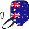 YQxwJL Copertura della pagaia del pickleball del neoprene della stampa della bandiera australiana, manicotto protettivo della chiusura lampo con tasca a rete e moschettone