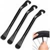 AJKQNMA 3 leve per pneumatici in metallo per biciclette, 12 cm, robusto strumento di sostituzione degli pneumatici, nero, pratico strumento di riparazione per mountain bike, bici da strada ed e-bike