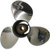 NGTFDCP Elica per Motore Fuoribordo in Acciaio Inossidabile 11-1/8 X 13 | Adatto per motori da 30 a 70, 3 lame e 13 denti scanalati
