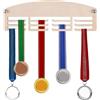 DJSKLDF Espositore per medaglie Porta medaglie in Legno con 12 Ganci Appendiabiti for espositore for da 11,8 Pollici / 30 cm