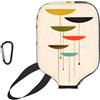 YQxwJL Copertura per pagaia da pickleball in neoprene con stampa moderna di metà secolo, custodia protettiva con cerniera con tasca in rete e moschettone
