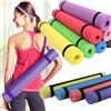 Bakaji Tappetino Yoga Antiscivolo Alta Densità Materassino Tappeto Allenamento Fitness Aerobica Palestra Ginnastica con tracolla, Colori Assortiti (176 x 61 cm)