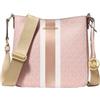 Michael Kors Jet Set Small Signature Logo Stripe Crossbody Bag Powder Blush