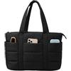 twirush Borsa tote da donna, leggera, trapuntata, con cerniera, borsa tote per laptop Lagre con scomparti e tasca per bottiglia d'acqua, borsa a tracolla per insegnante, università, scuola, viaggi, palestra