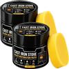 Generic Ripristino stufa, rivestimento nero resistente al calore, 50 g, 2 pezzi | Stufa E Grata Polacco,Stufa In Ghisa Stufa Nero Restauro Pasta Per Cucina Griglia Griglia Log Bruciatori Camino Ghisa