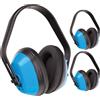 OX 3pc standard antirumore SNR25dB riduzione del rumore, fascia regolabile | Grandi padiglioni acustici fonoassorbenti imbottiti in schiuma, fascia multi-posizione, indossati sopra la testa