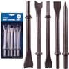 TC TECHNIC Scalpello pneumatico a martello 5 x lungo, mandrino tondo, punte da 175 mm