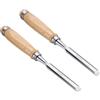 sourcing map 2 scalpelli per legno da 1,3 cm, lame in acciaio al carbonio | Con protezioni in legno per falegnameria
