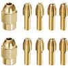 YobiLife Set di 22 mandrini per trapano, a cambio rapido, senza chiave | con pinze da 0,5-3,2 mm, adattatore per utensili rotanti in lega di ottone per lavorazione del legno fai da te, modellismo