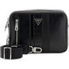 GUESS Uomo Mini Borsa Torino Camera Bag Double Zip Nero